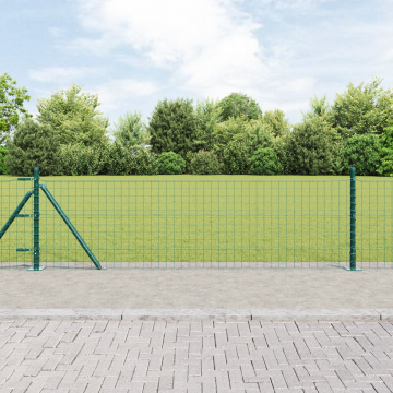 Gossi posturi de gard cu placi de baza 13 buc Ø32mm 50cm otel galvanizat