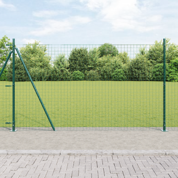Gossi posturi de gard cu placi de baza 13 buc Ø32mm 83,5cm otel galvanizat