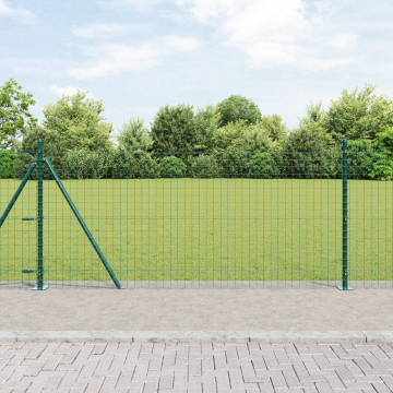 Gossi posturi de gard cu placi de baza 7 buc Ø32mm 90cm otel galvanizat