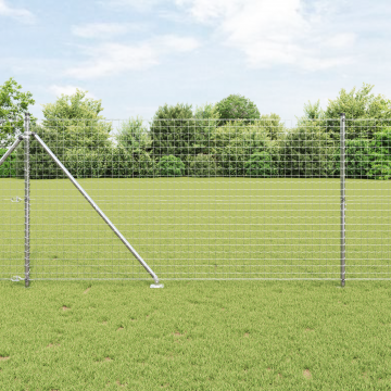 Gossi posturi de gard cu varf 13 buc Ø32 mm 140 cm otel galvanizat