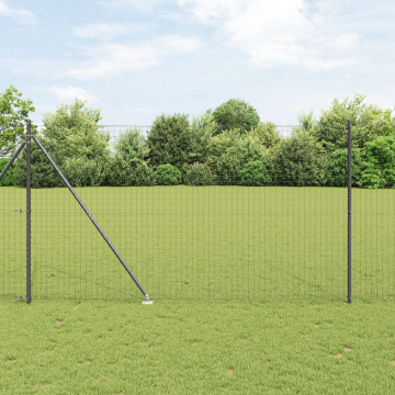 Gossi posturi de gard cu varf 13 buc Ø32 mm 170 cm otel galvanizat