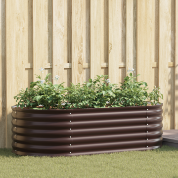 Gossi rasad de gradina brown 160x80x44 cm din otel galvanizat