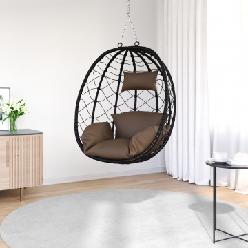 Gossi scaun cu ou suspendat fara stativ cafea rattan poly