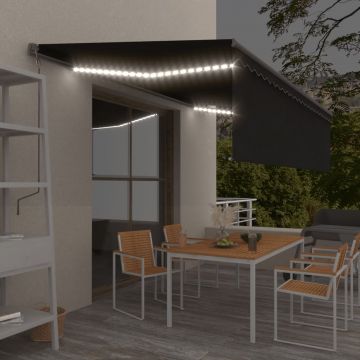 Gossi copertina automata cu stor&led&senzor de vant antracit 5x3 m