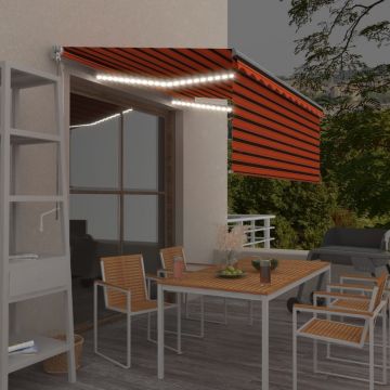 Gossi copertina manuala cu stor&led portocaliu&maro 3,5x2,5 m