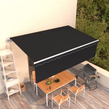 Gossi copertina retractabila automat cu stor, antracit, 5x3 m
