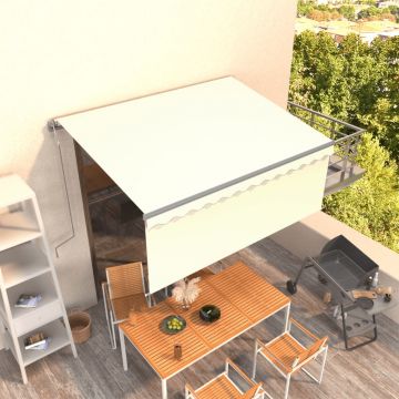 Gossi copertina retractabila automat cu stor, crem, 3,5x2,5 m