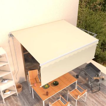 Gossi copertina retractabila automat cu stor, crem, 4x3 m