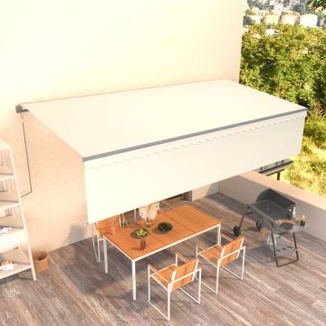Gossi copertina retractabila automat cu stor, crem, 6x3 m