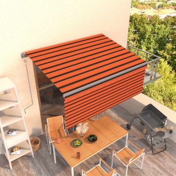 Gossi copertina retractabila automat cu stor portocaliu&maro 3x2,5 m