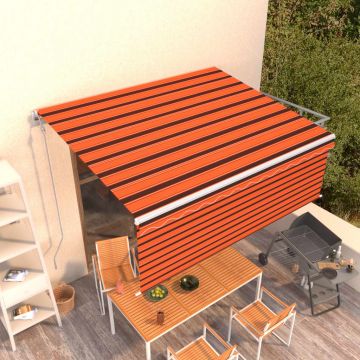 Gossi copertina retractabila automat cu stor, portocaliu&maro 4,5x3 m