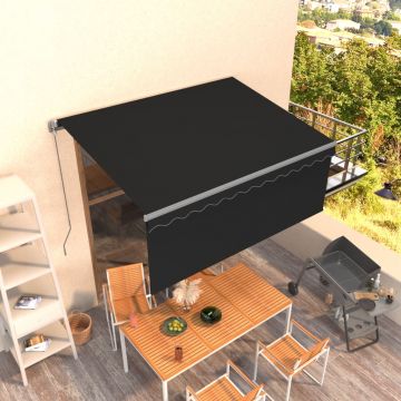 Gossi copertina retractabila manual cu stor, antracit, 3,5x2,5 m