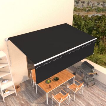 Gossi copertina retractabila manual cu stor, antracit, 5x3 m