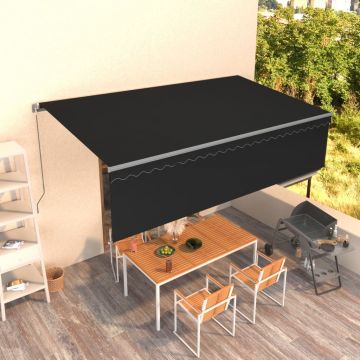 Gossi copertina retractabila manual cu stor, antracit, 5x3 m