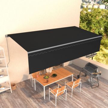 Gossi copertina retractabila manual cu stor, antracit, 6x3 m
