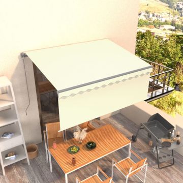 Gossi copertina retractabila manual cu stor, crem, 3,5x2,5 m