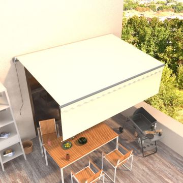 Gossi copertina retractabila manual cu stor, crem, 4x3 m