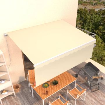 Gossi copertina retractabila manual cu stor, crem, 4x3 m