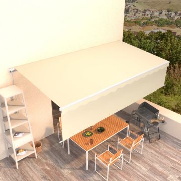 Gossi copertina retractabila manual cu stor, crem, 6x3m