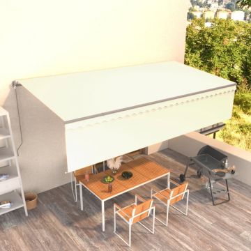 Gossi copertina retractabila manual cu stor, crem, 6x3m