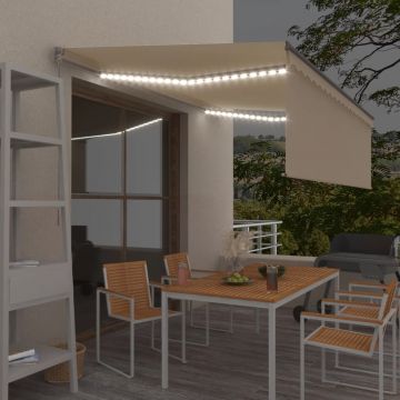 Gossi copertina retractabila manual cu stor & led, crem, 4x3 m