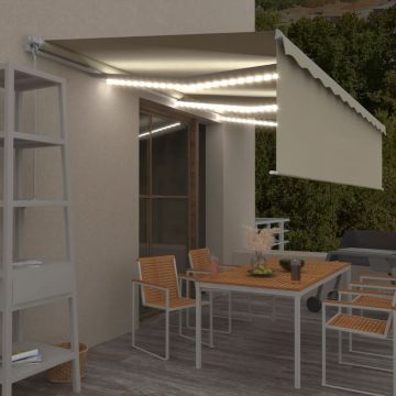 Gossi copertina retractabila manual cu stor&led, crem, 6x3 m