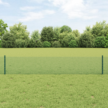 Gossi imprejmuire din sarma sudata cu 5 stalpi u verde 0.4x10 m otel