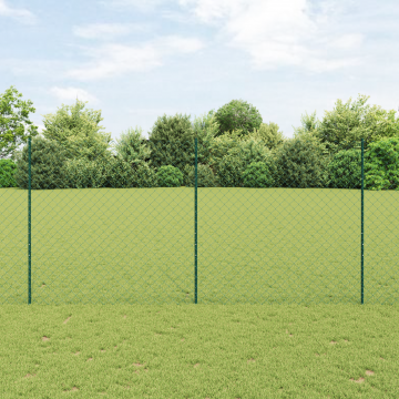 Gossi imprejmuire lant cu 10 stalpi u verde 1.6x10 m otel