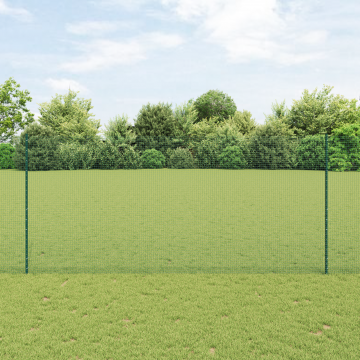 Gossi ingradire de sarma sudata cu 11 posturi u verde 1.4x25 m otel