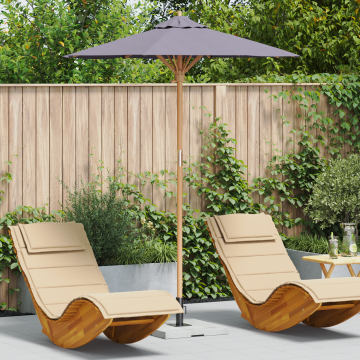 Gossi parasol de gradina gri inchis 180x230 cm bambus
