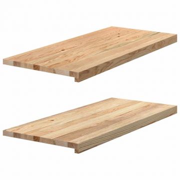 Gossi pervaz 2 buc lemn masiv de stejar netratat 90x40x2 cm