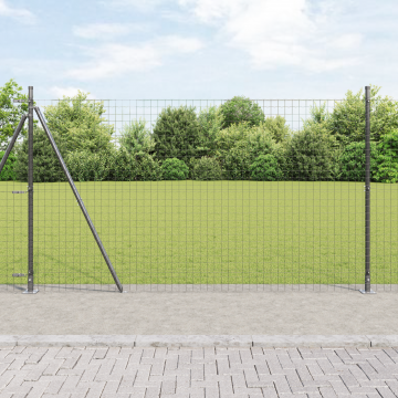 Gossi posturi de gard cu placi de baza 52 buc Ø32mm 83,5cm otel galvanizat