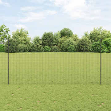 Gossi stalpi de gard 22 pc u-canal gri 150 cm otel