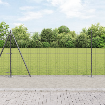 Gossi stalpi de gard cu placi de baza 13 buc Ø32mm 68.5cm otel galvanizat