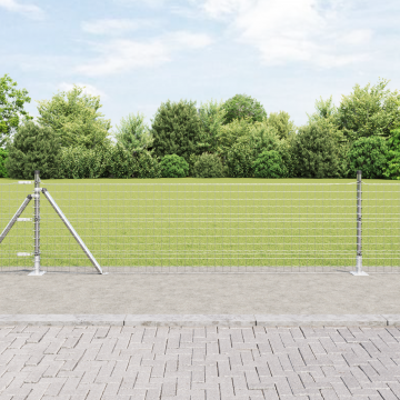 Gossi stalpi de gard cu placi de baza 52 buc Ø32mm 50cm otel zincat