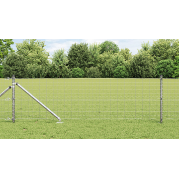Gossi stalpi de gard cu varf 7 buc Ø32 mm 120 cm otel galvanizat