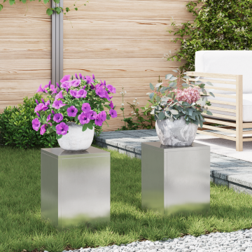 Gossi suporturi plante pilon exterior 2 buc. 24x24x35 cm otel inox.