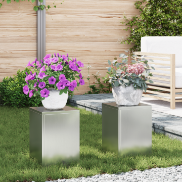 Gossi suporturi plante pilon exterior 2 buc. 24x24x35 cm otel
