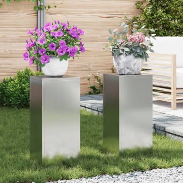 Gossi suporturi plante pilon exterior 2 buc. 24x24x55 cm otel