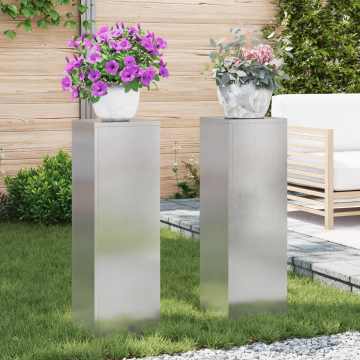 Gossi suporturi plante pilon exterior 2 buc. 24x24x75 cm otel inox.