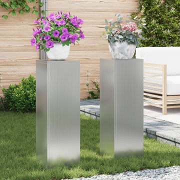 Gossi suporturi plante pilon exterior 2 buc. 24x24x75 cm otel