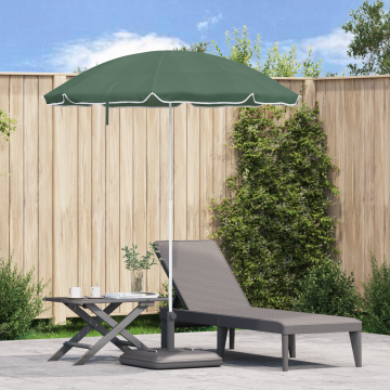 Gossi umbrela de plaja cu suport metalic verde 161x193 cm poliester
