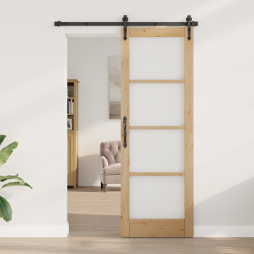 Gossi usa de interior cu sticla orkdal 73,5x211x4 cm din lemn masiv de pin