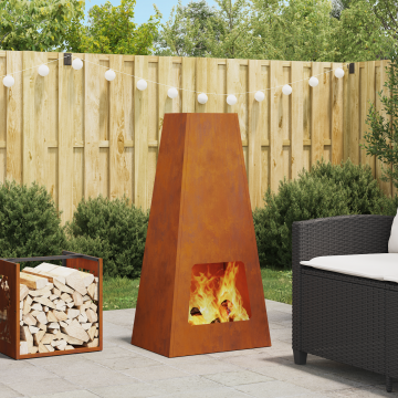 Gossi vatra de foc, 50x35x100 cm, otel corten
