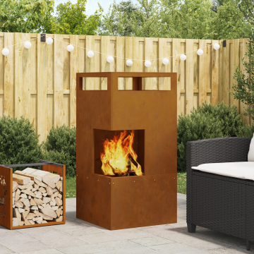Gossi vatra de foc, 50x50x100 cm, otel corten