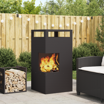 Gossi vatra de foc, negru, 50x50x100 cm, otel