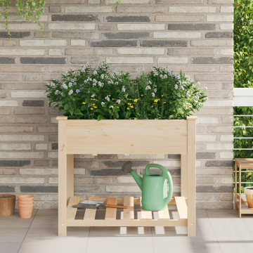 Jardiniera Gossi cu raft 90x90x76 cm lemn masiv de pin