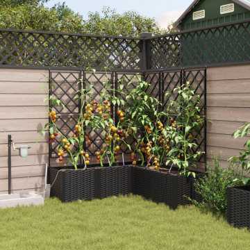 Jardiniere Gossi cu sistem de irigare a apei 5 buc negru