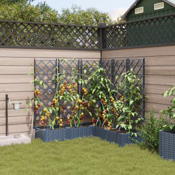 Jardiniere Gossi cu sistem de irigatie - 5 buc. gri