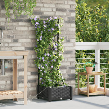 Jardiniere Gossi cu sistem de irigatie pentru apa negru